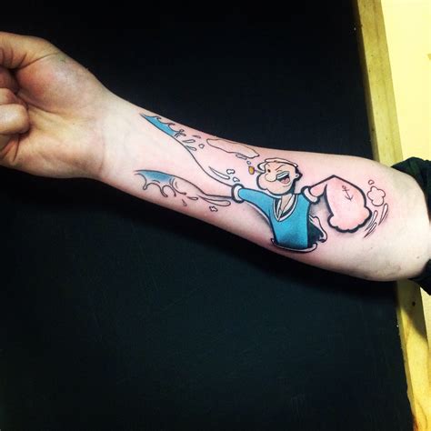 Popeye tattoo arm
